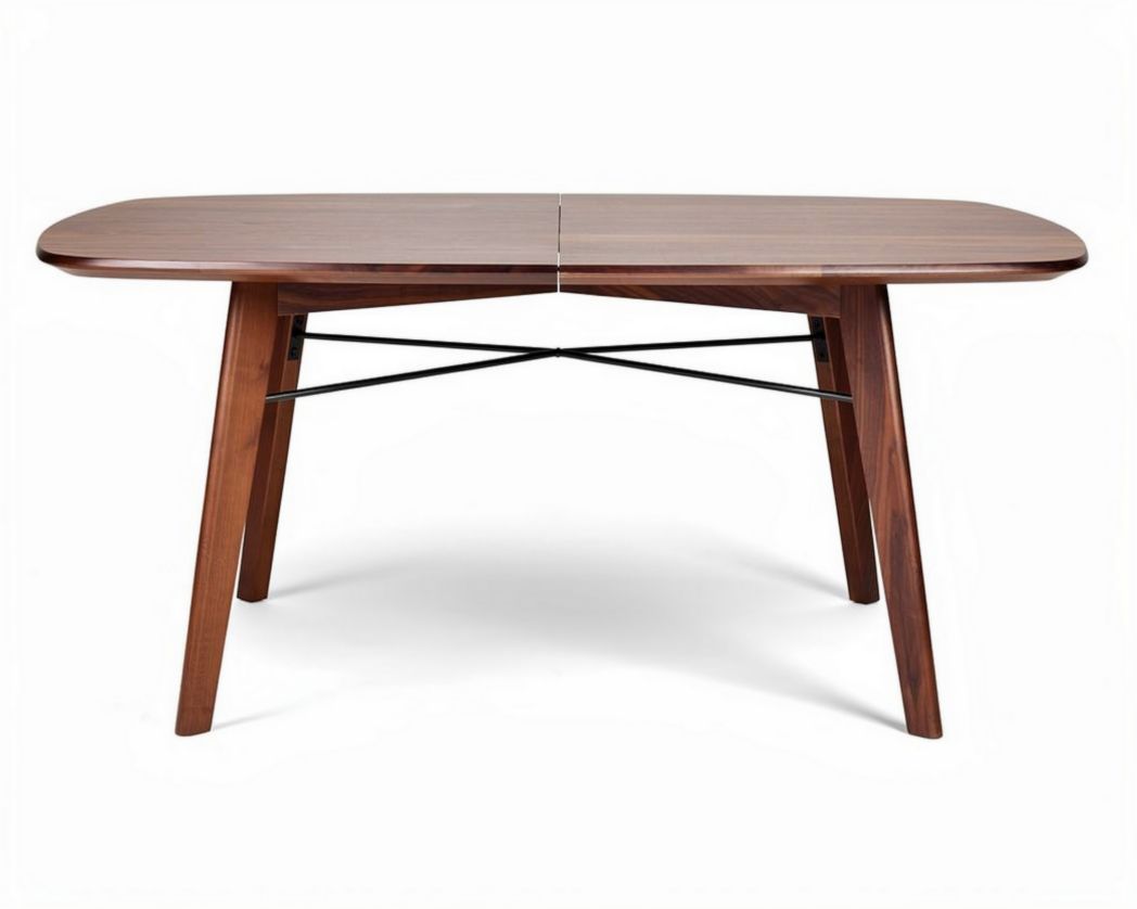 Wooden dining table with extendable feature brown finish 160 x 90 x 75cm