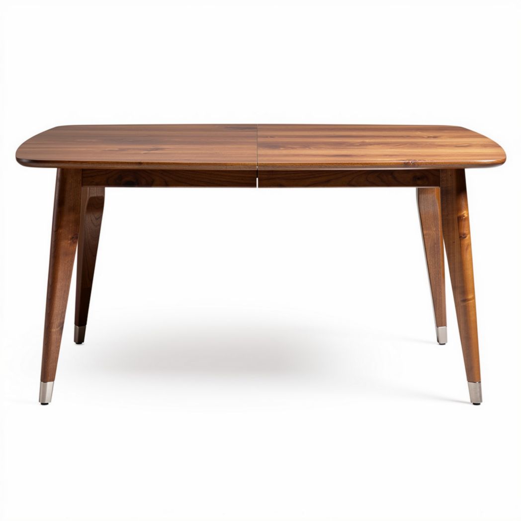 Wooden dining table with tapered legs and natural finish 150 x 90 x 75cm